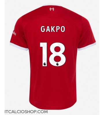 Liverpool Cody Gakpo #18 Prima Maglia 2023-24 Manica Corta